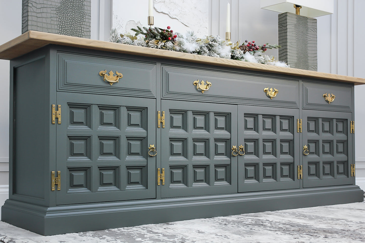 The Toledo Sideboard - Smoke Vintage Green