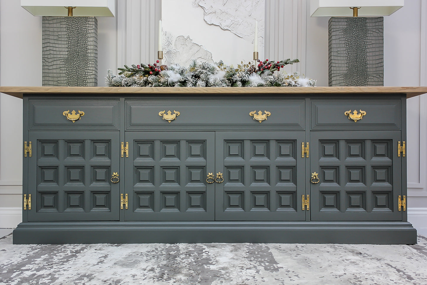 The Toledo Sideboard - Smoke Vintage Green