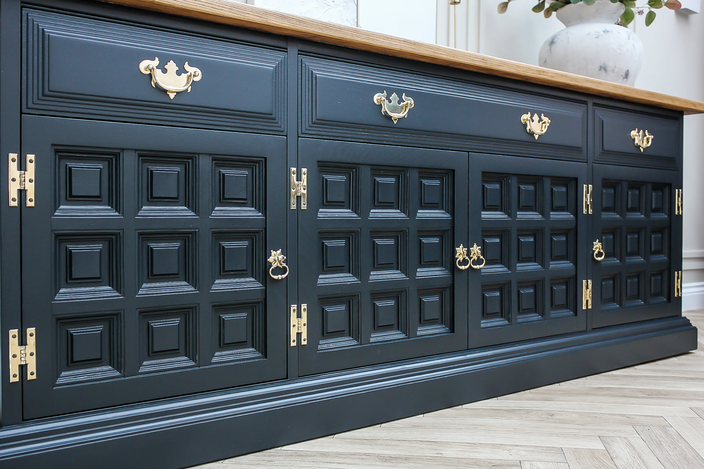 The Toledo Sideboard - Soft Black & Oak