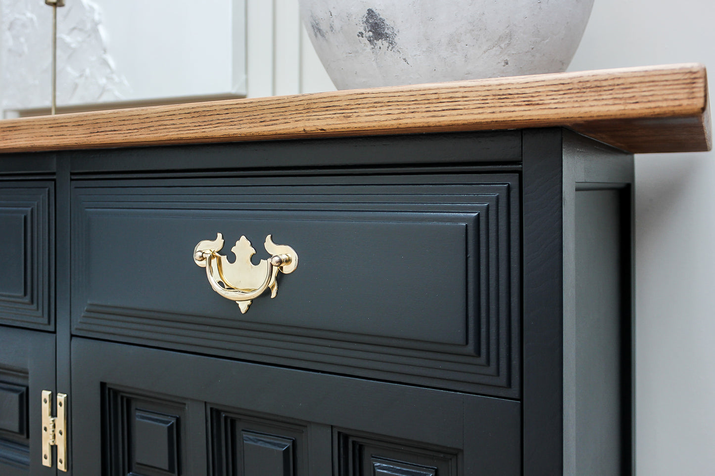 The Toledo Sideboard - Soft Black & Oak