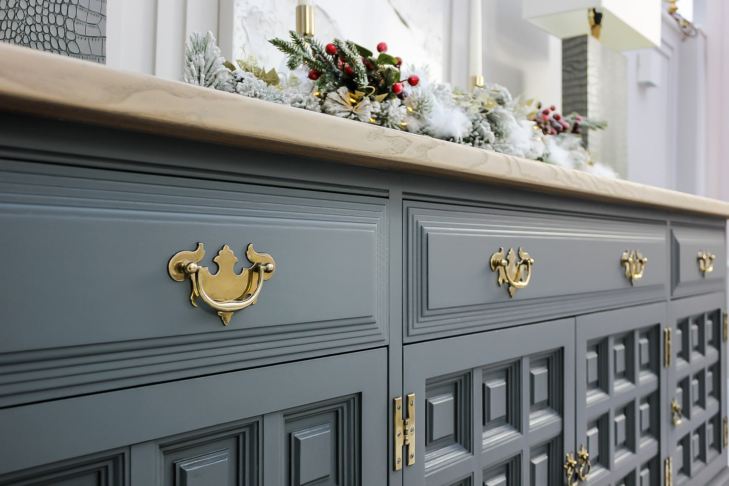 The Toledo Sideboard - Smoke Vintage Green