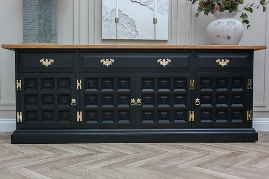 The Toledo Sideboard - Soft Black & Oak